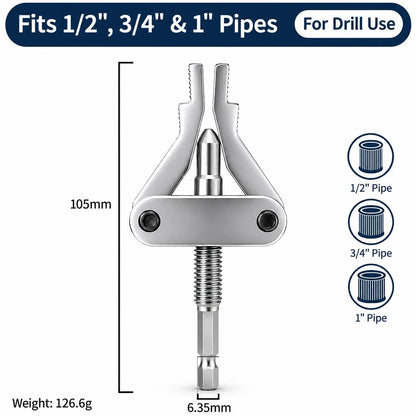 🔥HOT SALE🔥🛠️ Broken Pipe Thread Extractor | Fast Drill-Powered Broken Fitting Removal Tool