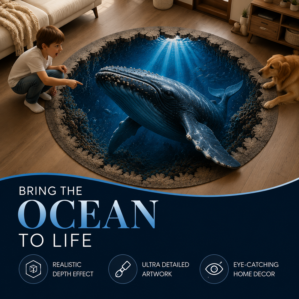 ✨🌊A Realistic 3D Ocean World Beneath Your Feet