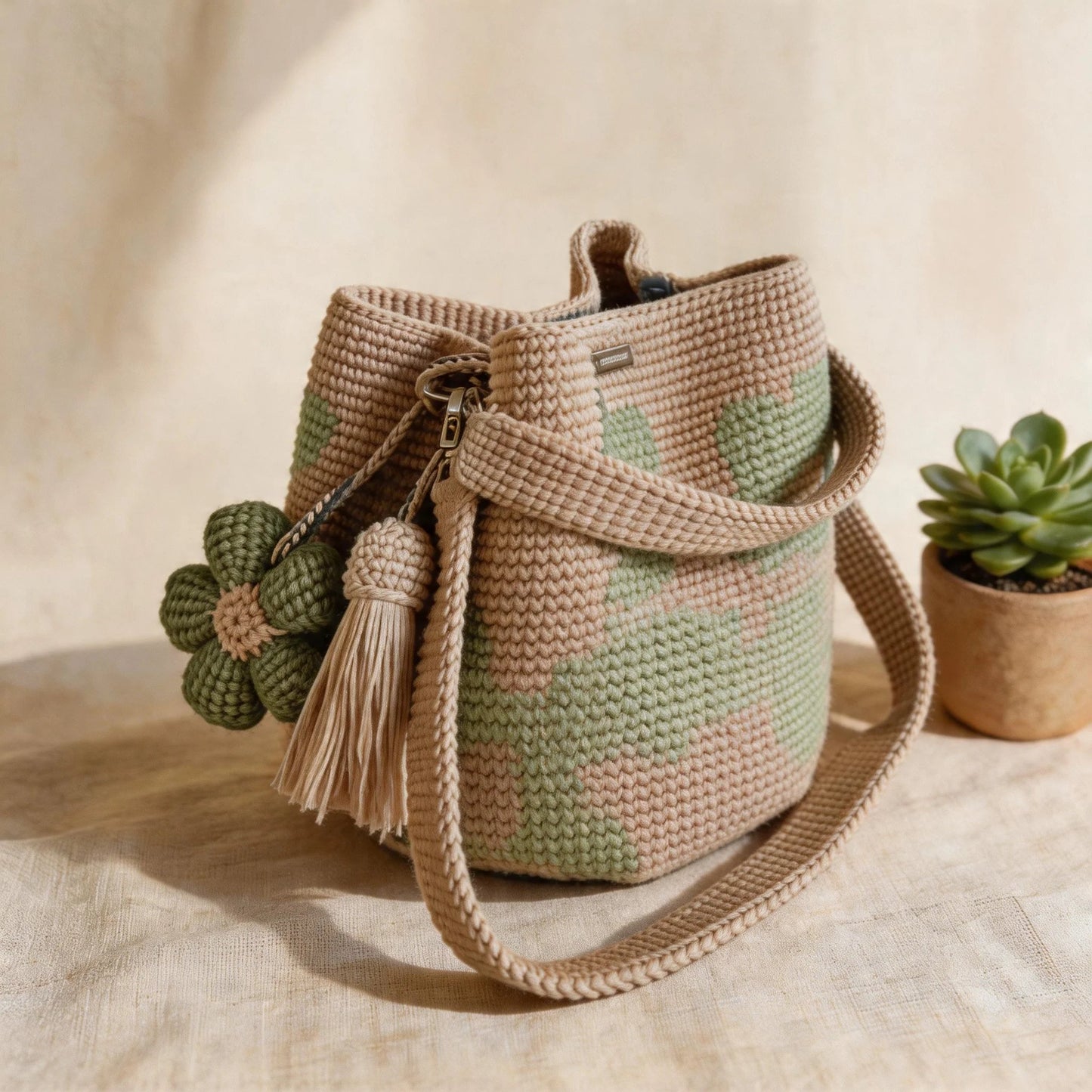 Handmade Crochet Flower Tote 🌼