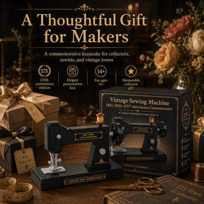 Vintage Sewing Machine Brick Building Set