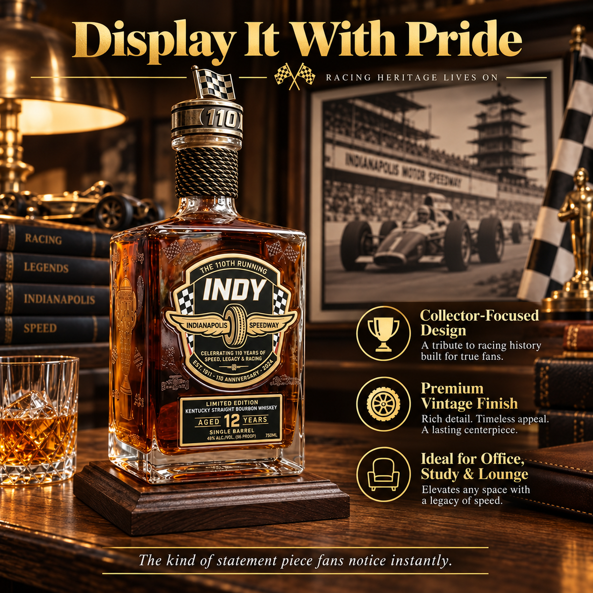 INDY 500 110th Anniversary Limited Edition Whiskey — A Tribute to Speed, Glory & Racing Heritage 🏎️🔥
