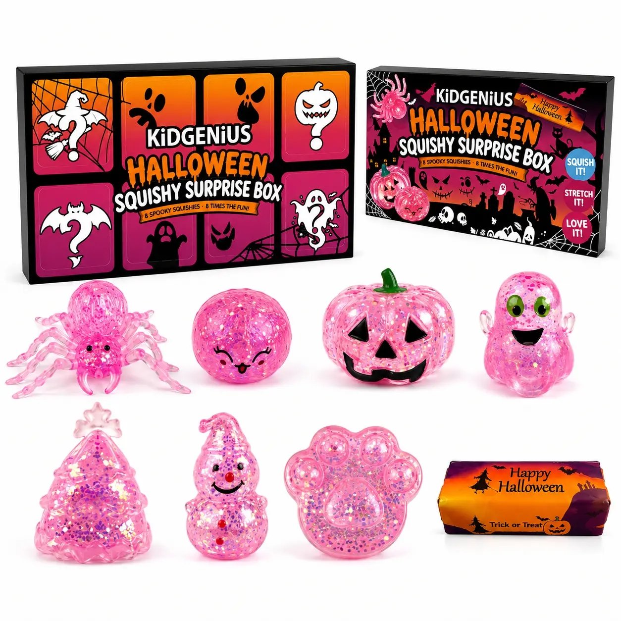 Halloween 8-Pack Glitter Squishy Surprise Box