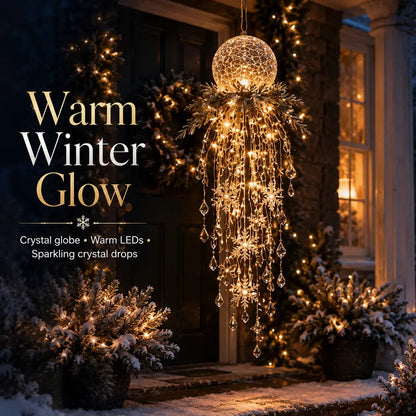 ✨❄️Crystal Cascade Christmas Light™ – Hanging Snowflake & Crystal LED Porch Décor