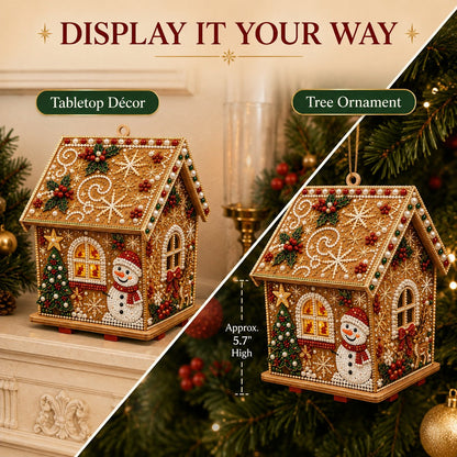 🎄 DIY 3D Jeweled Wooden Christmas Cottage Kit ✈️ Buy 2+ Get Free Shipping