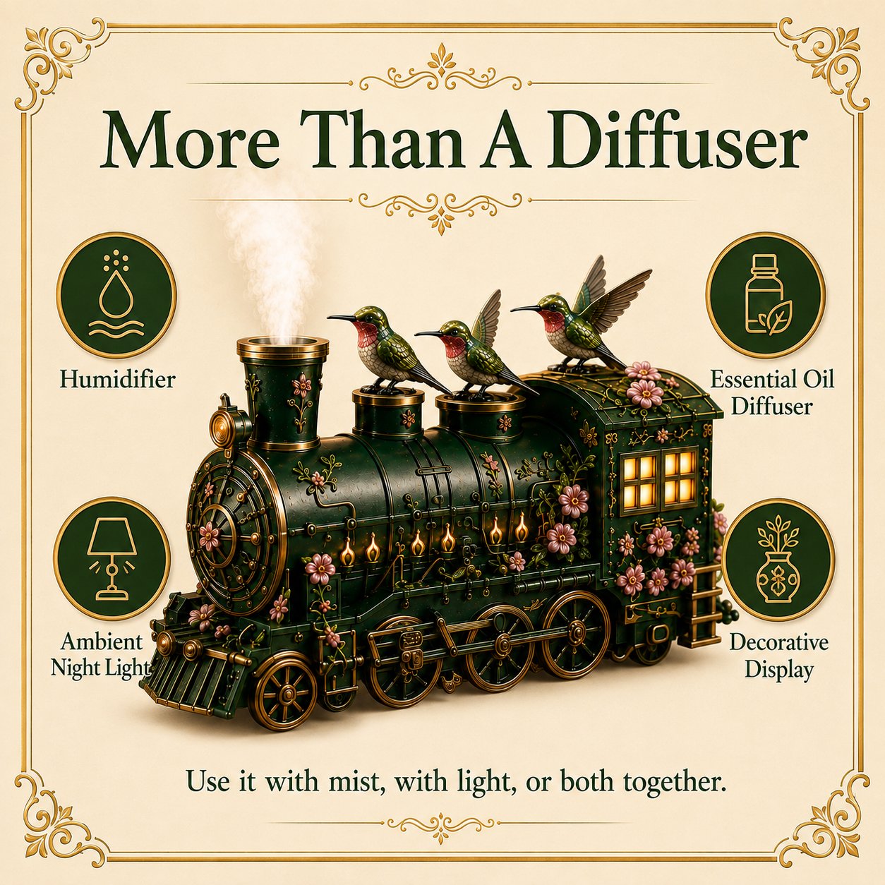 🔥Last Day 49% OFF🚂 Hummingbird Train Diffuser