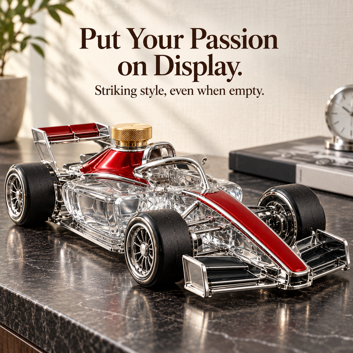 Open-Wheel Racing Car Whiskey Decanter – Collector Bottle & Gift for Motorsport Fans