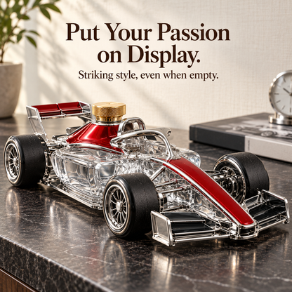Open-Wheel Racing Car Whiskey Decanter – Collector Bottle & Gift for Motorsport Fans