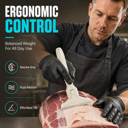 🥩🔥Stainless Steel Meat Scraper – Easy Fat & Fascia Removal Tool for Beef & Pork 🔪✨