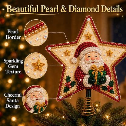 🔥Last Day 49% OFF - 🎄🎅Pearl Diamond Art Christmas Tree Topper Kit