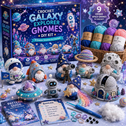 🧶💕 Cozy Gnome Crochet Starter Kit – All-in-One DIY Set with Video Guidance