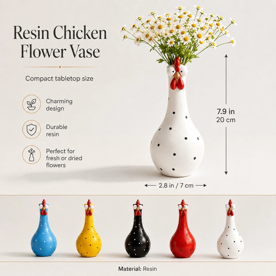Cluck & Bloom™ Whimsical Chicken Flower Vase