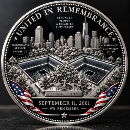 9/11 NEVER FORGET 25th Anniversary Commemorative Coin