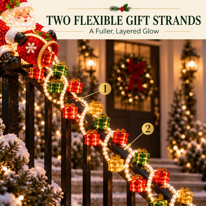 🔥Buy 2 Get 20% OFF🔥🎅 Santa Magic Gift Cascade Railing Light