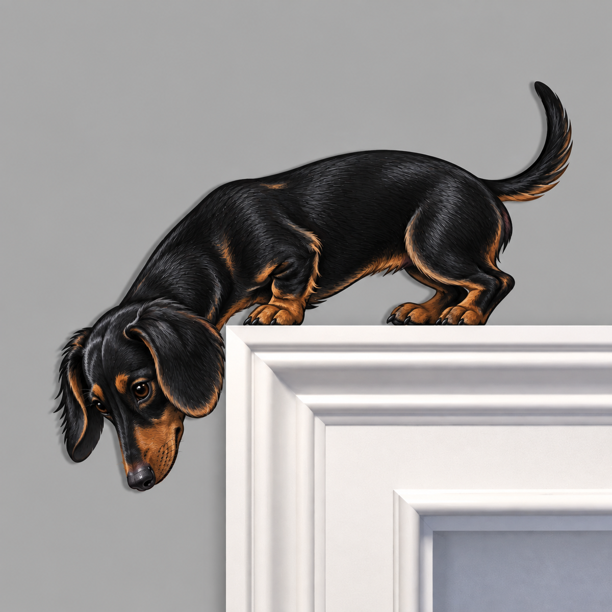 🐶👀 Peeking Pup Doorway Topper – Playful Dog Accent for Pet-Loving Homes