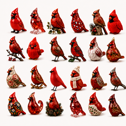 Last 50 pcs⏰ High-quality  model✨Cardinal Christmas 24-Day Countdown Calendar – Limited Anniversary Edition