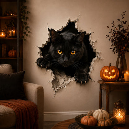 Halloween Witch Break-In 3D Wall Decal