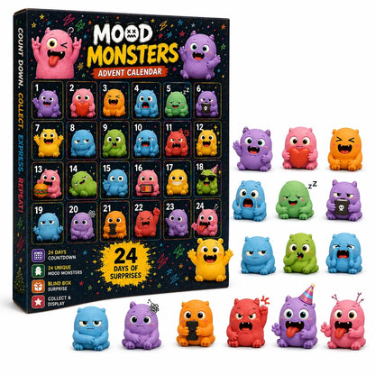 🔥😍😩 Mood Monsters Advent Calendar 2026 – 24 Moods, 24 Reactions, One Chaotic Little Crew 🎄
