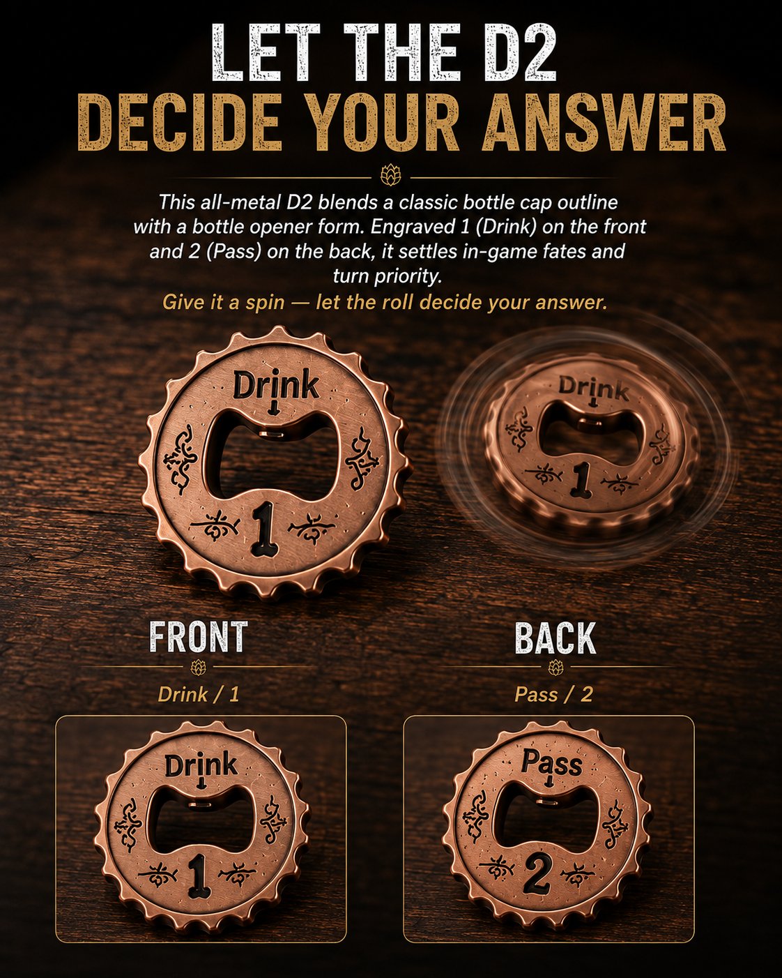 🍺 Metal Beer Bottle Dice Set – The Ultimate RPG Dice Collection 🎲