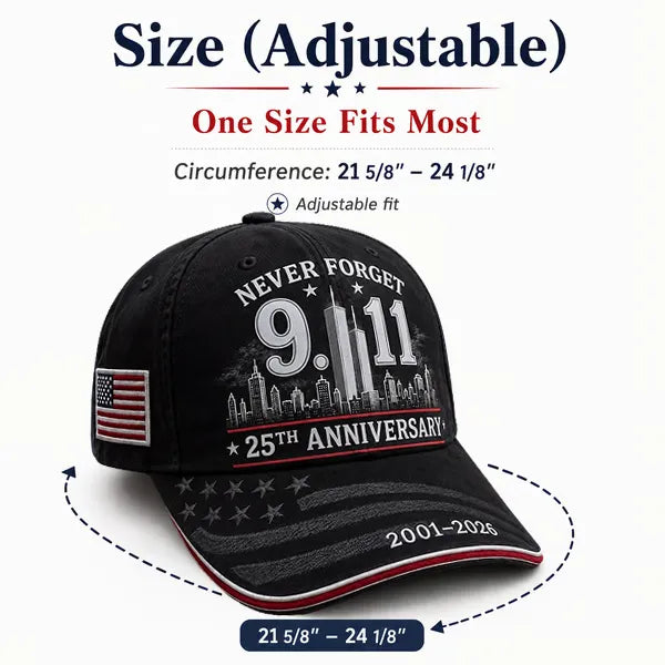 Adjustable size memorial cap
