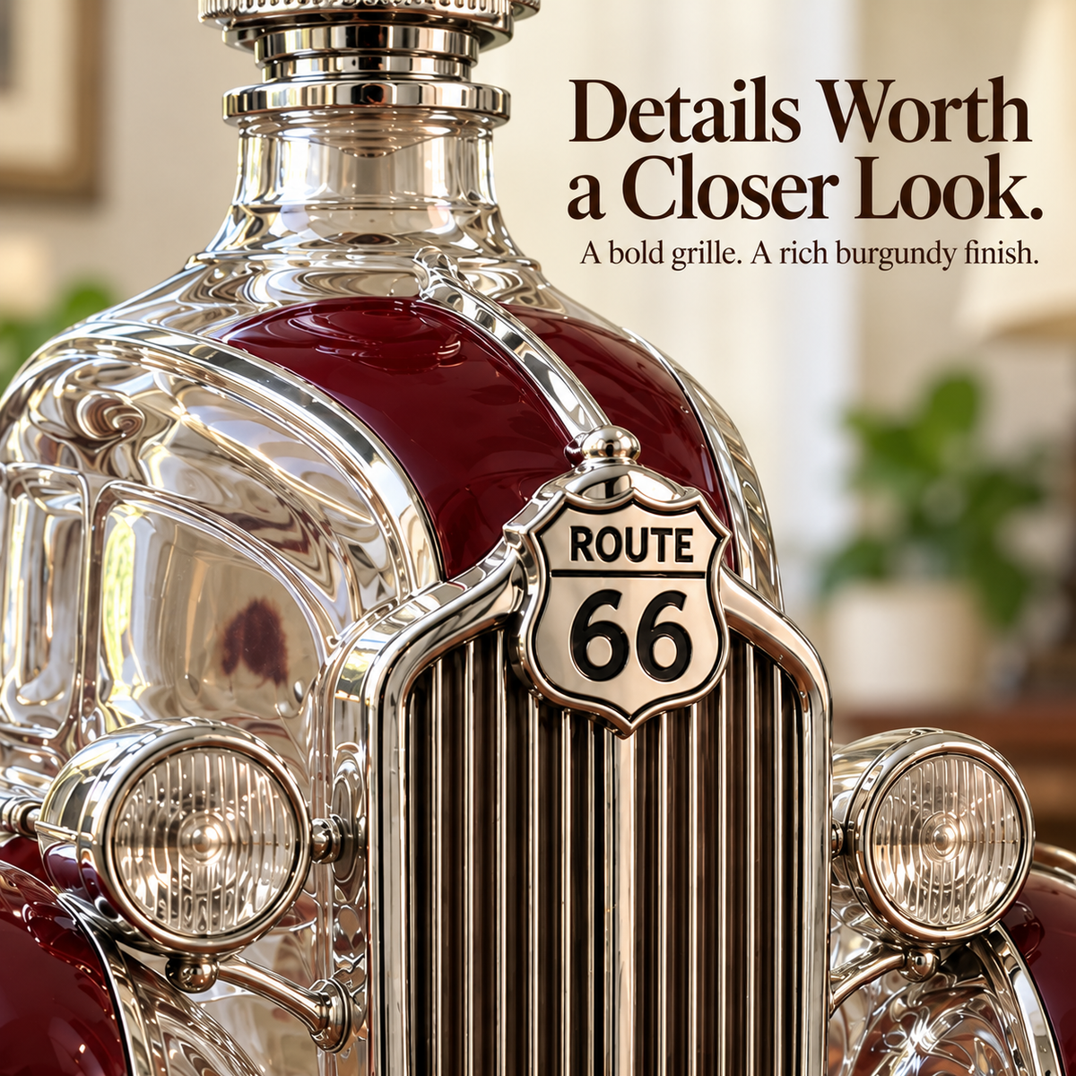 Route 66 100th Anniversary Whiskey Decanter – Vintage Car Edition