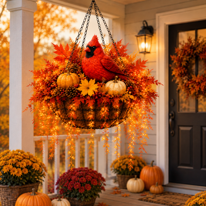 ❤️🍂Fall Animal Hanging Basket Collection：Cardinal / Deer / Fox / Squirrel