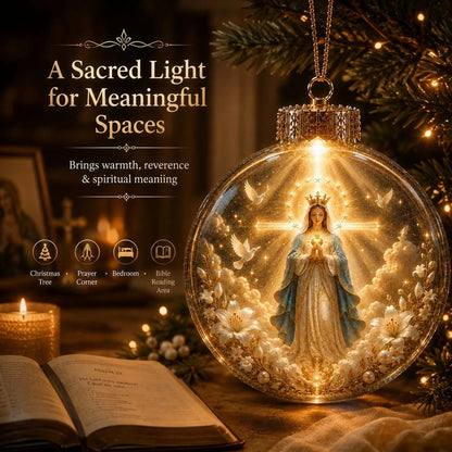 🔥🎁⏳ Last Day 49% OFF – ✝️ Illuminated 3D Christian Faith Ornament Collection | Clear Globe with Sacred Figures, Warm Golden Glow & 8 Meaningful Designs ✨