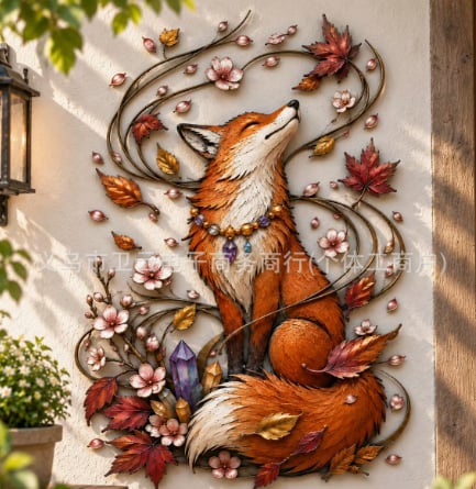 🍂 Autumn Harvest Cross Metal Wall Decor With White Pumpkin