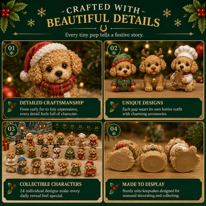 🐶 24 Days of Christmas Teddy Dog Magic Advent Calendar – 24 Collectible Holiday Puppy Surprises