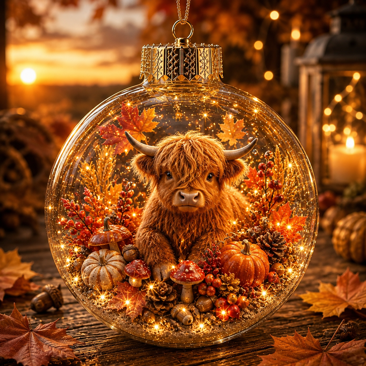 🍁Autumn Woodland Glow Ornament✨ – 8 Adorable Animal Styles