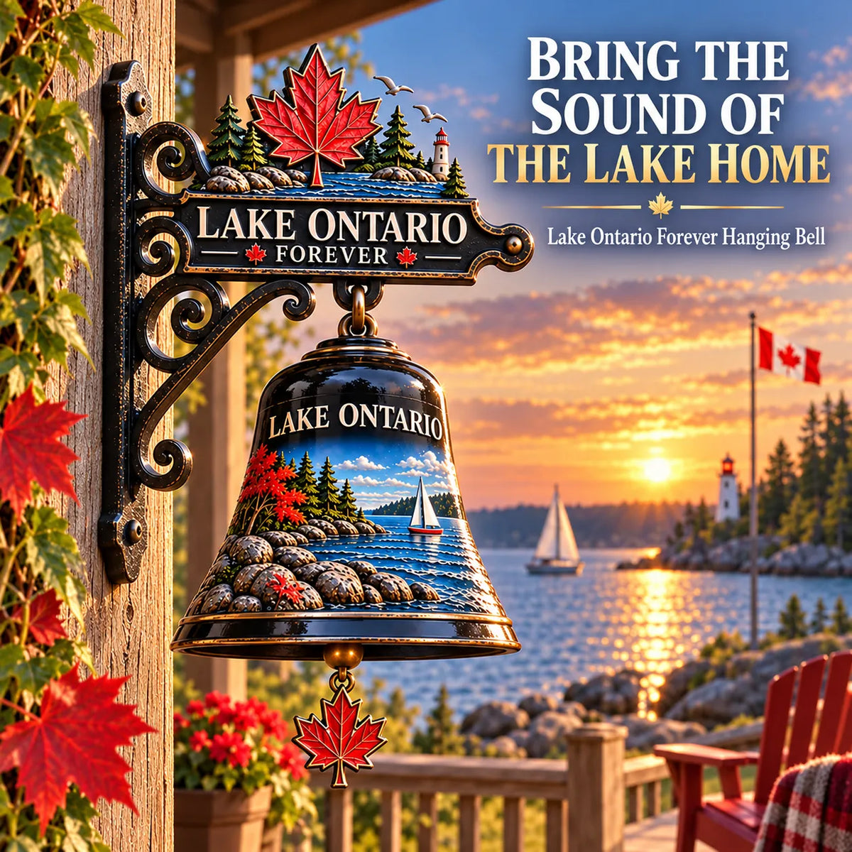 🍁 Lake Ontario Forever Hanging Bell 🔔