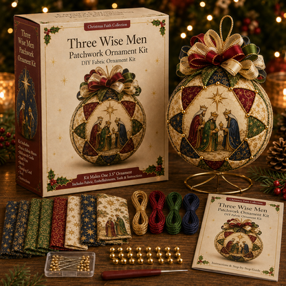 ⛪ Christmas Nativity Patchwork Ornament DIY Kit