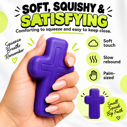 Mystery Faith Cross Squishy – Soft Pocket-Sized Christian Gift