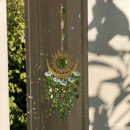 🌈Sunburst Crystal Light Catcher – Handmade Bohemian Style Light Catcher