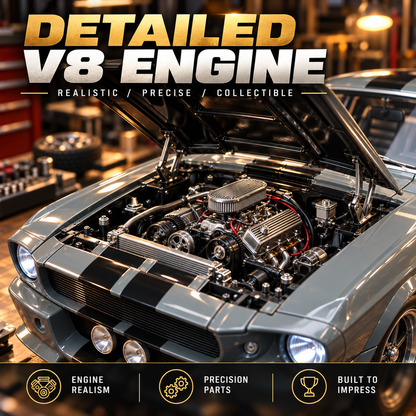 🏎️ 1967-Inspired GT500 Fastback DIY Model Car Kit – Build & Display!!!