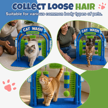 🐱🧹 Purr & Brush Self-Grooming Station – Loose Fur Catcher for Everyday Cat Care