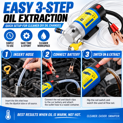 Portable 12 Volt Oil Change Pump | Universal Vehicle Compatibility