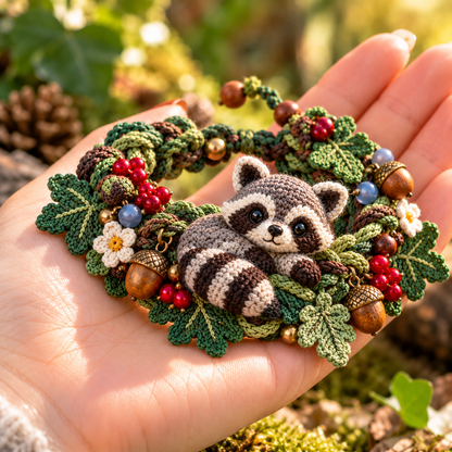 🌿🧶 Woodland Wrist Friends™ – Handmade Crochet Animal Bracelet Collection