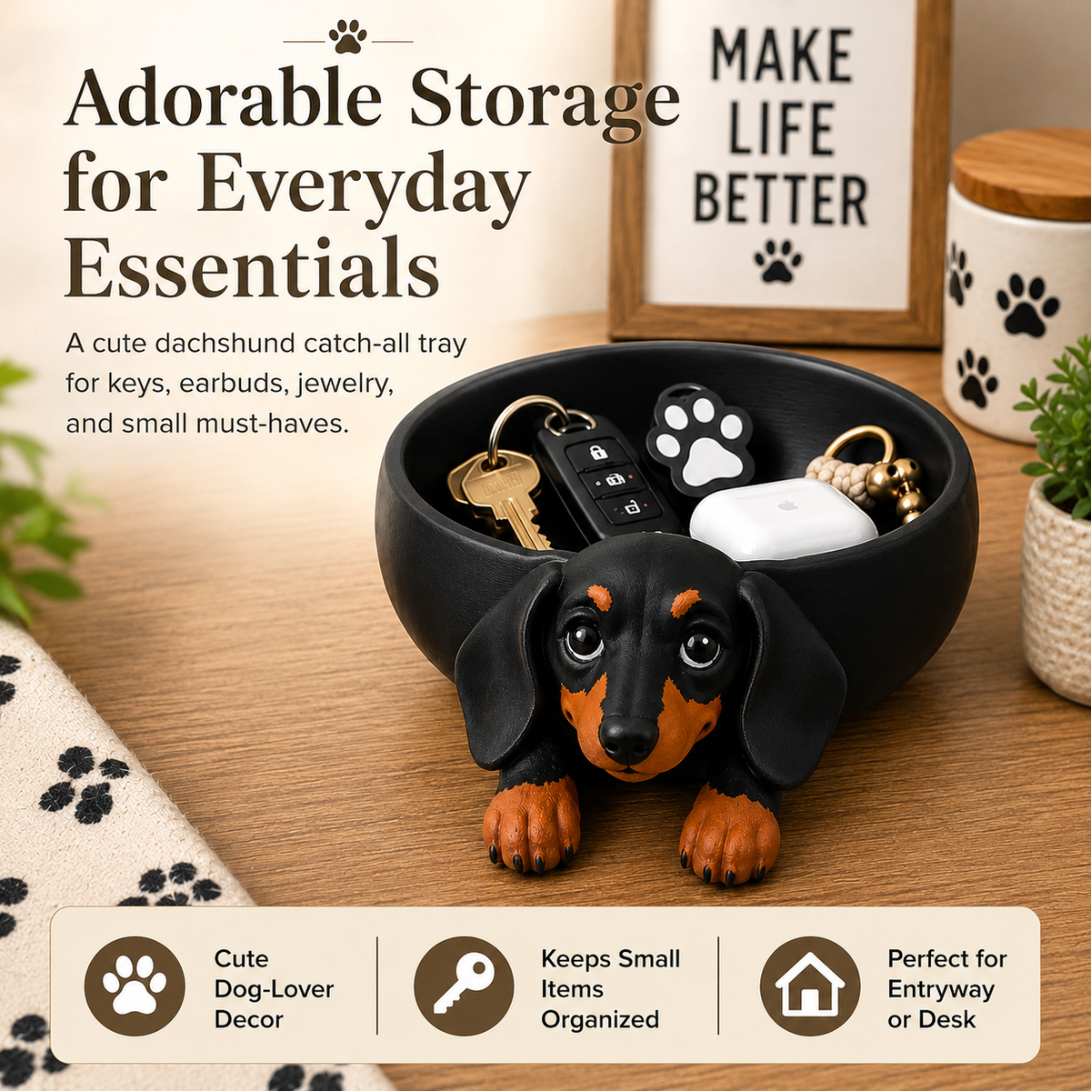 Dachshund Catch All Tray