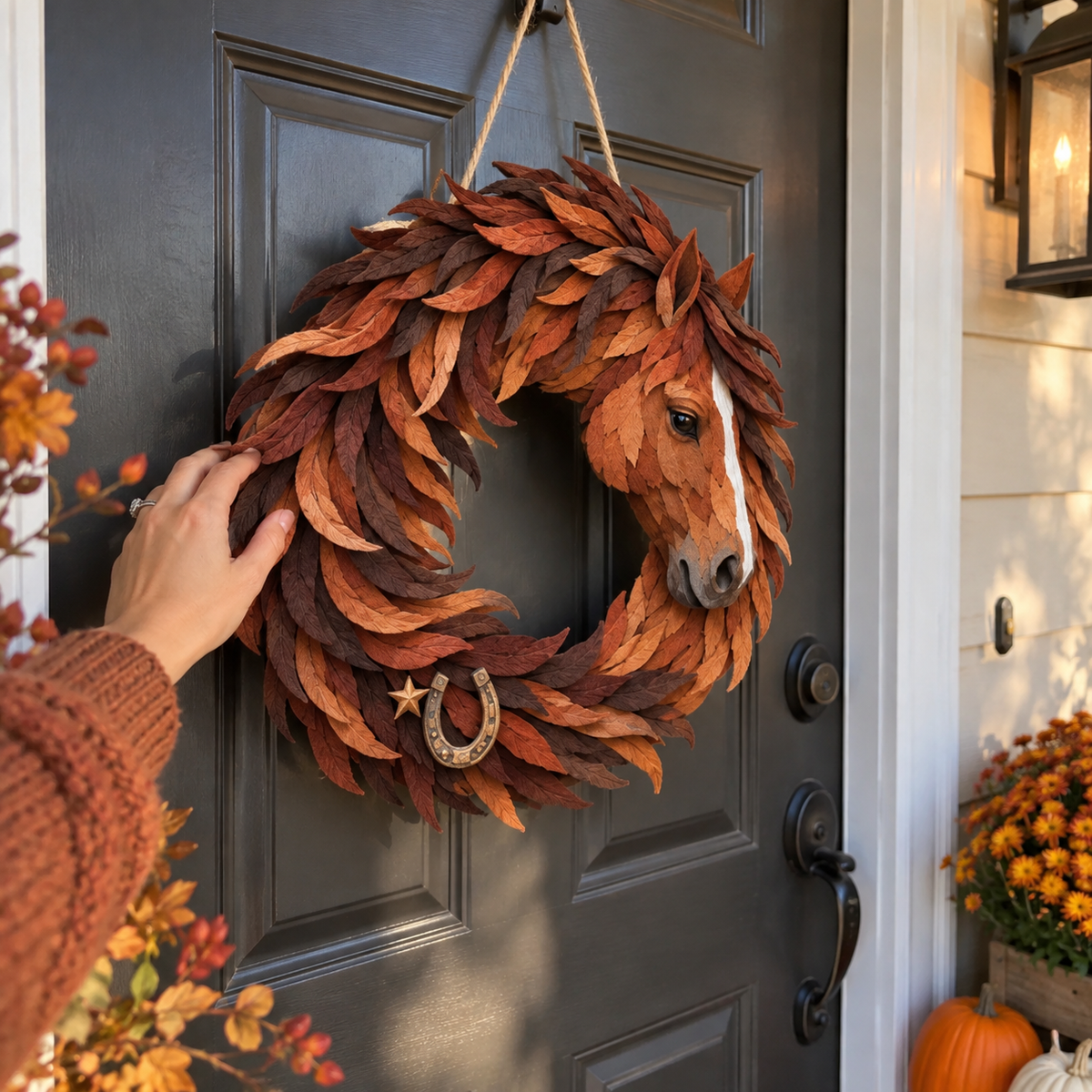 🐴 Rustic Horse Wreath