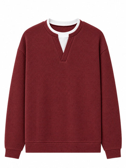 Layered Comfort Waffle Tee