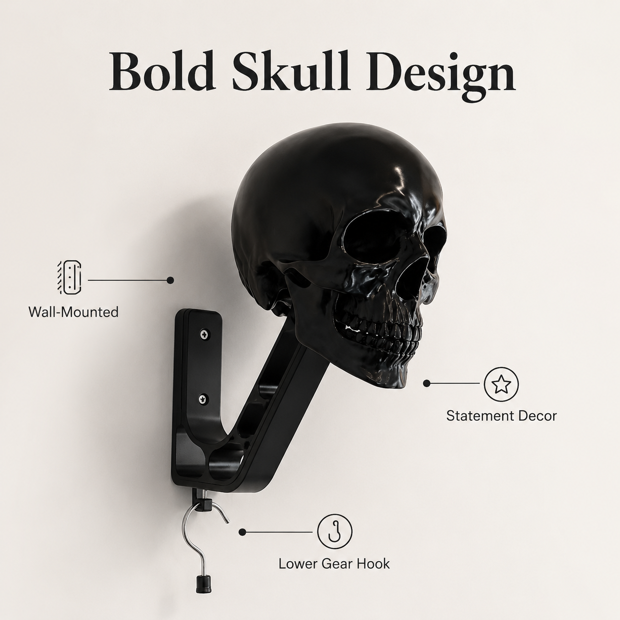 Black Knight Skull Helmet Stand