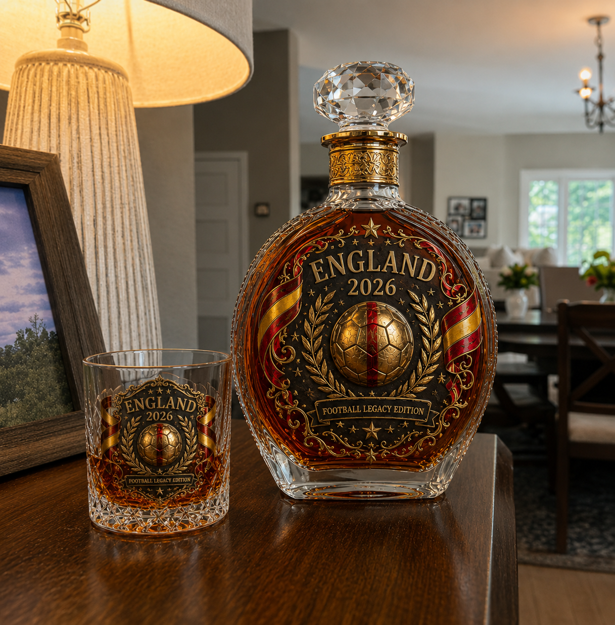 England Football Legacy Whiskey Decanter Set – Collector-Inspired Gift For Lifelong Fans