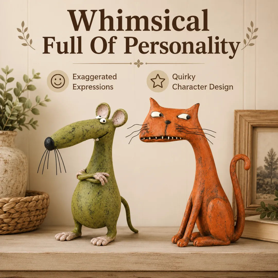 Whimsical Vintage Animal Figurine with Quirky Charm