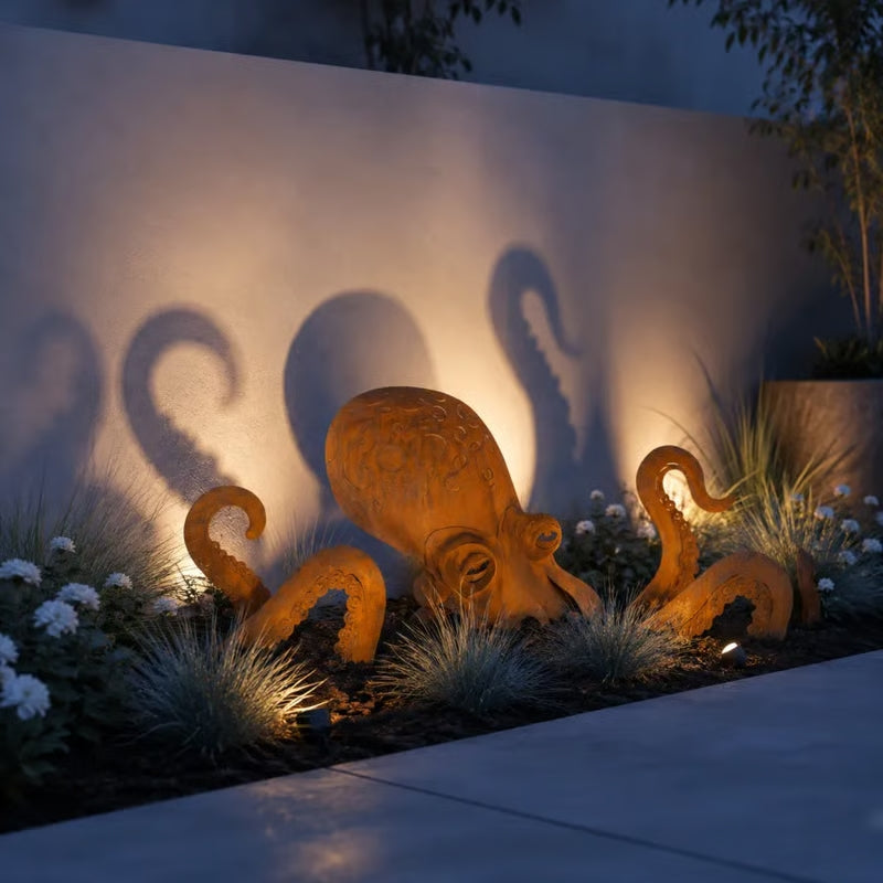 Rustic Kraken Octopus Garden Sculpture