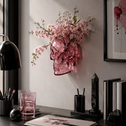 Gothic Skull Wall Vase