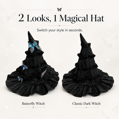 One Hat, Endless Magic – Enchanted Butterfly Witch Hat for Moms & Little Witches