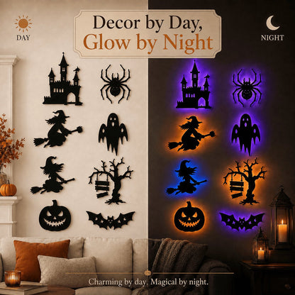 🔥Last Day 50% OFF 🎃 Halloween LED Silhouette Wall Light Stickers