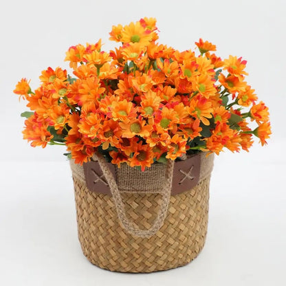 🌼Artificial Outdoor Sunset Mums Flowers - UV resistant, Waterproof, Windproof