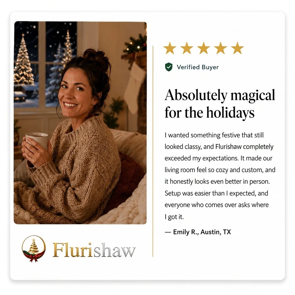 Magic Window Film | App‑Controllable 4K Christmas Holiday Window Decor Film