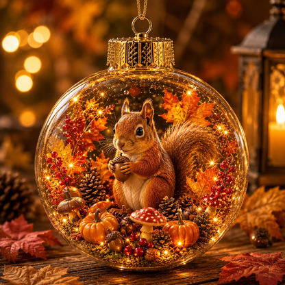 🍁Autumn Woodland Glow Ornament✨ – 8 Adorable Animal Styles